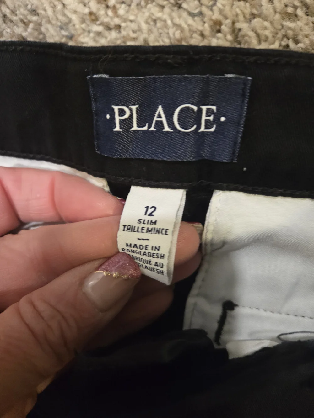 The Children's Place Boys' Straight Chino Pants Set in Black & Khaki